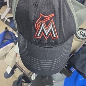 Miami Embroidered Black and Gray Cap